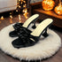 Black Barbed Heels - cunei